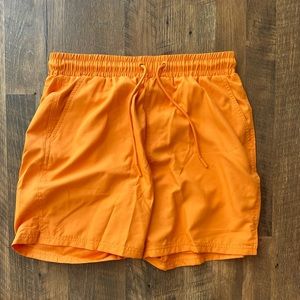orange athletic shorts